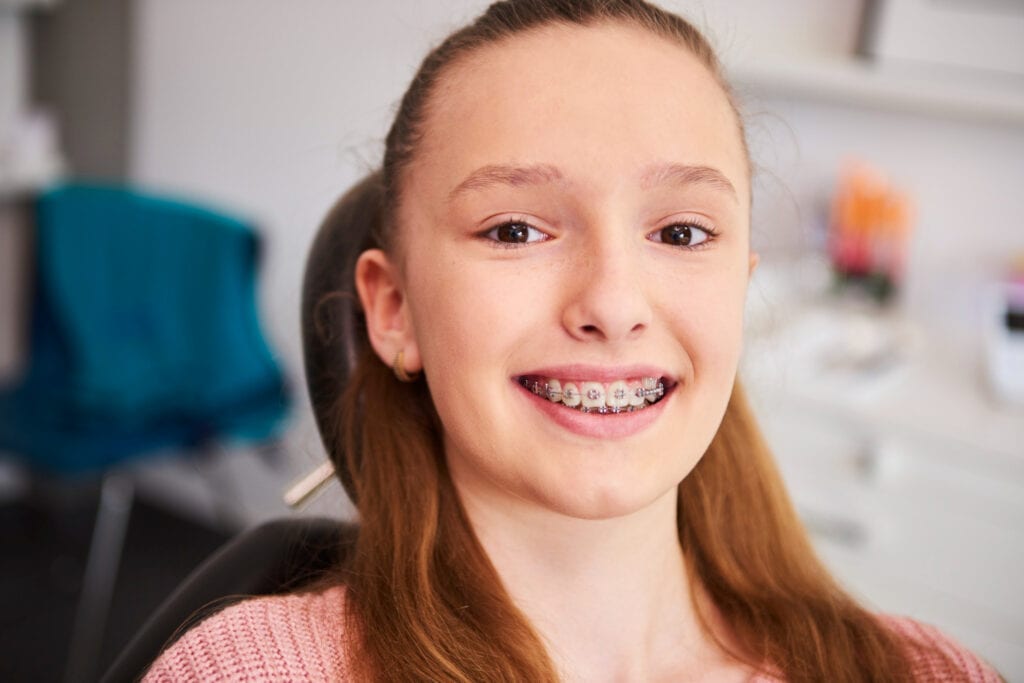 Young Teen with braces